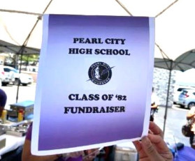 PCHS Class of ’82 holds 40th Reunion KC Waffle Dogs fundraiser at Pearl City Shopping Center